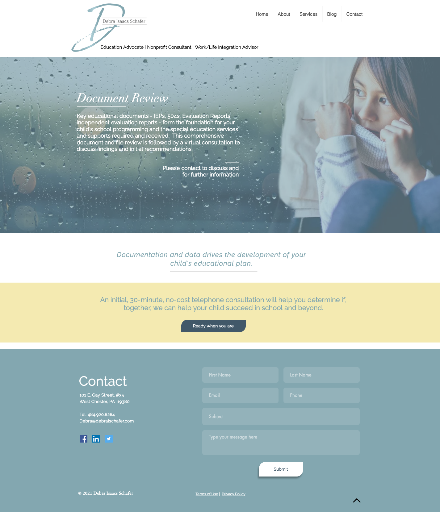 Full page preview of DIS Service page