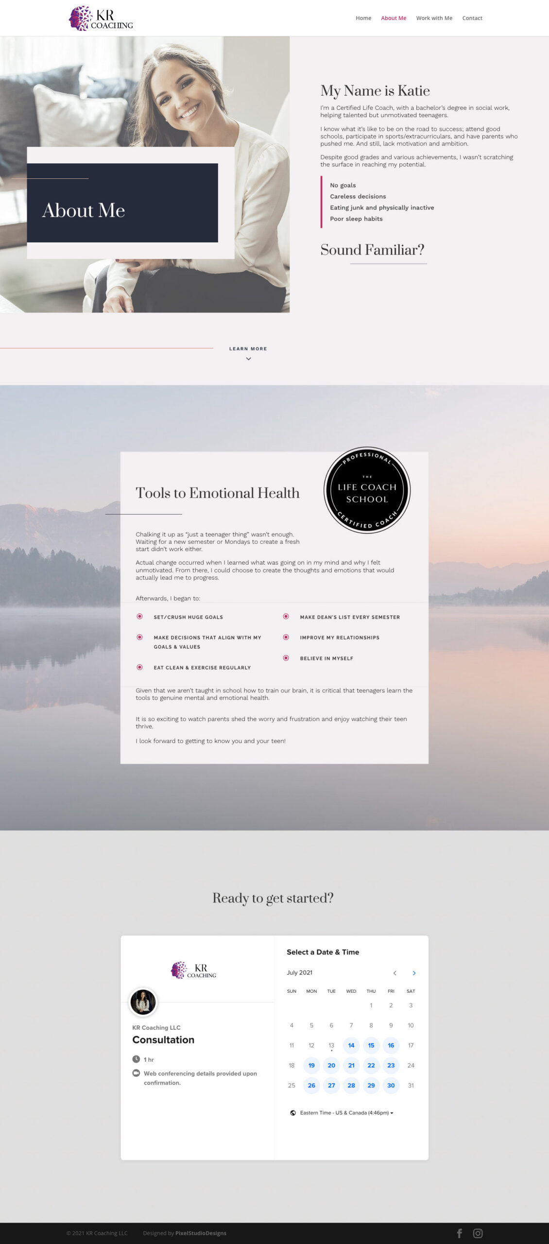 Full page preview of SCoach KR About page