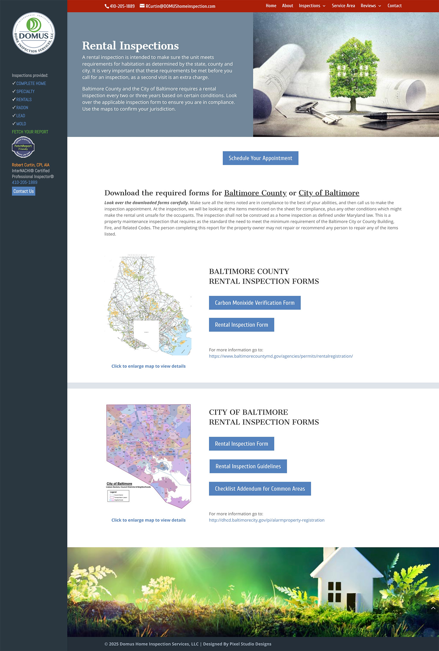 Full page preview of Domus Service page