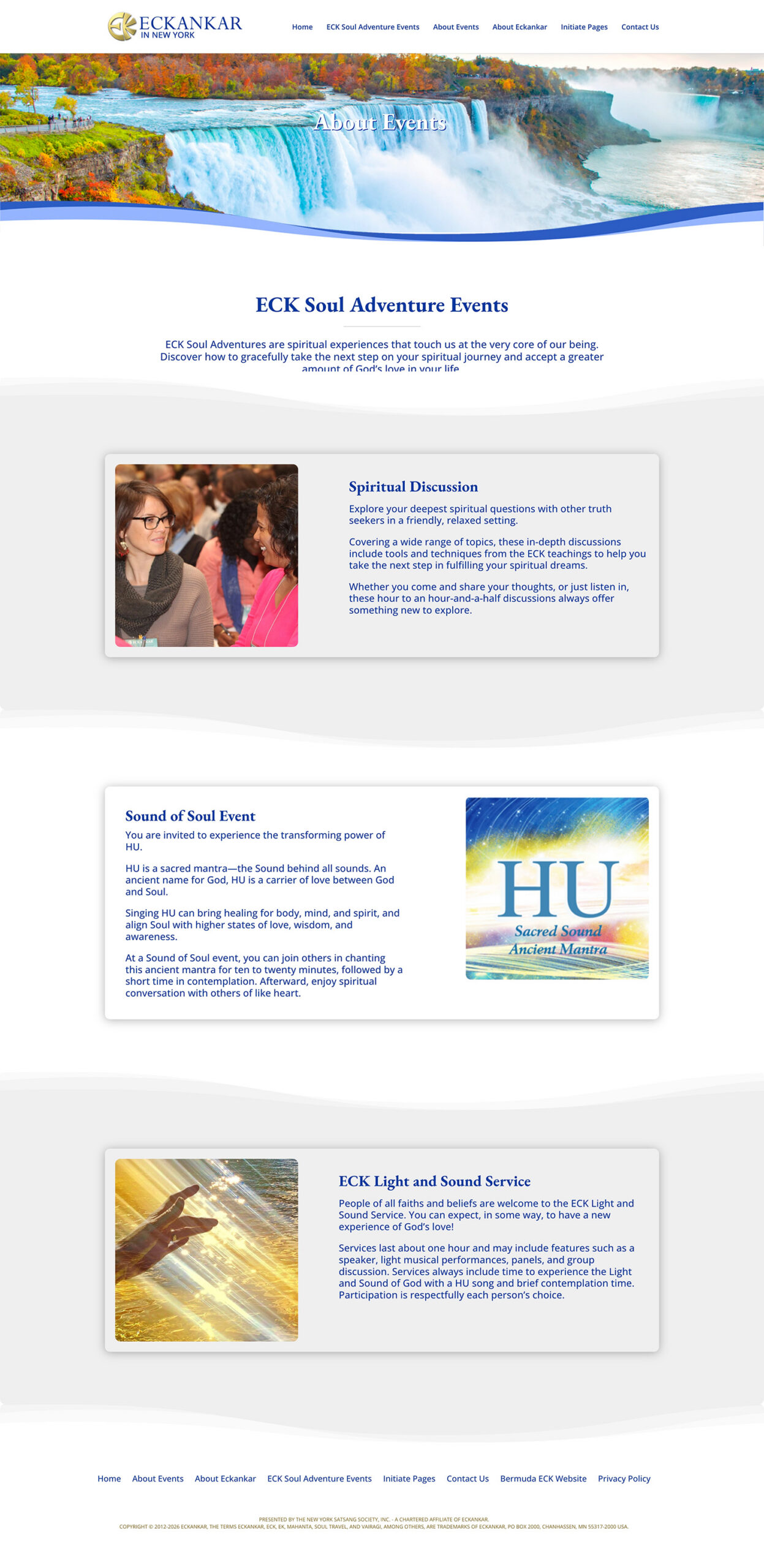 Full page preview of Eckankar about page